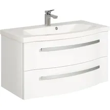 Pelipal Waschbeckenunterschrank 90 cm Serie 4005 Polarweiß hochglänzend