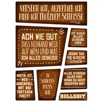 Trendaffe Statement Kühlschrankmagnete im 8er Set zum Thema: Alles