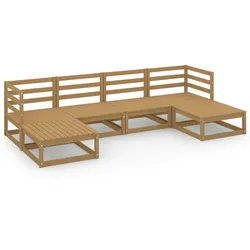 vidaXL 6-tlg. Garten-Lounge-Set Massivholz Kiefer