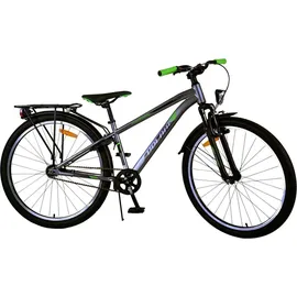 tpfsports Cross Kinderfahrrad - Jungen - Rücktritt + Handbremse - 26 Zoll - Grau