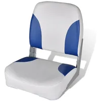 vidaXL Bootssitz 41 x 36 x 48 cm Blau/Weiß