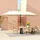 Outsunny Marktschirm mit Handkurbel 460 x 270 cm beige