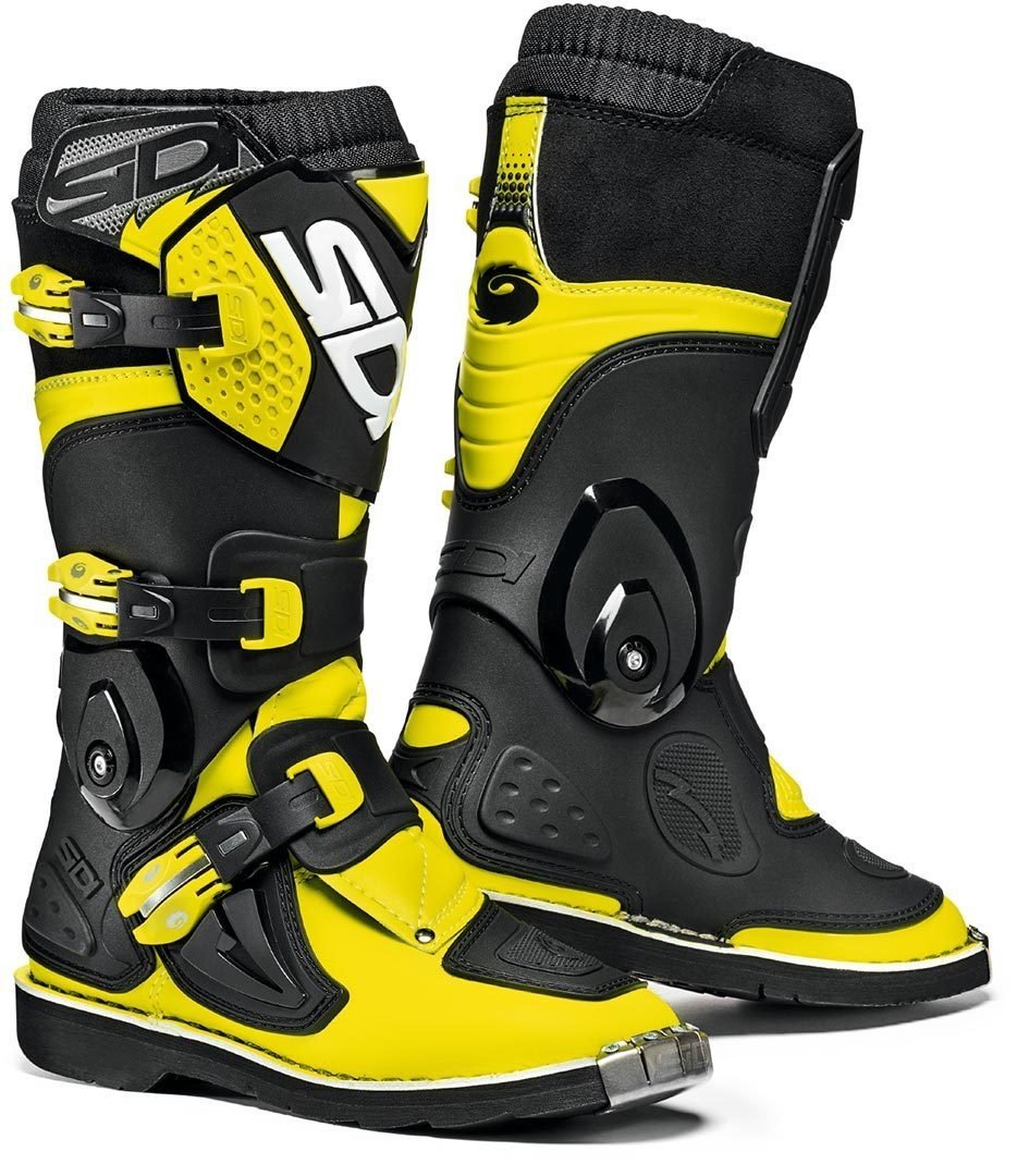 Sidi Flame Kinder Motocross Stiefel, schwarz-gelb, Größe 37