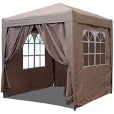 Quick Star Faltpavillon, Beige, Metall, Quadratisch, 250x245x250 cm, Sonnen- & Sichtschutz, Pavillons & Pergolas