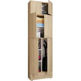 MID.YOU Mehrzweckschrank Lona XXL Sonoma Eiche ca. 70x240x39 cm