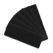 whisker Katzentoilette Kohlefilter 6er Pack, Schwarz schwarz