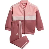 Adidas Tiberio 3-Streifen Colorblock Shiny Kids Trainingsanzug Semi Pink Spark / Sandy Pink / Preloved Crimson 98