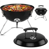Kugelgrill Holzkohlegrill Tischgrill Ø36cm BBQ Smoker Grill mit Deckel Tragbarer