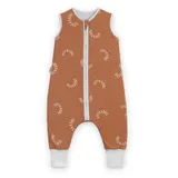 Ehrenkind Ehrenkind® Baby Sommerschlafsack mit Füßen 1.0 TOG aus weicher OEKO-TEX zertifizierter Bio-Baumwolle | Sommer Schlafsack | Baby Schlafsack Gr. 70 Zimt Gemustert | 1 Tog