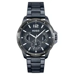 HUGO Unisex. 1530194 Analoge Sport-Marineuhr (OSFA), Lässig, Armbänder, Rostfreier Stahl