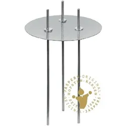 Jaspers Kerzen Kerzen-Brennstopp, Sicherheits-Kerzenhalter für Kerzen von Ø 50 - 60 mm silber, 1 Stück