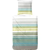 Primera Bettwäsche "Perkal-Bettwäsche Summer Stripe", grün, B/L: 135cm x 200cm, 1 Stk., 1 Stk., Perkal, B/L: 80cm x 80cm, 2 Stk., Perkal, Obermaterial: 100% Baumwolle, Bettwäsche, Bettwäsche, mit modernen Streifen