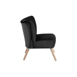 Max Winzer Sessel Alessandro Samt 70 x 80 x 66 cm Schwarz