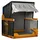 deVries Hundestrandkorb 75 x 95 x 65 cm Grau/Schwarz