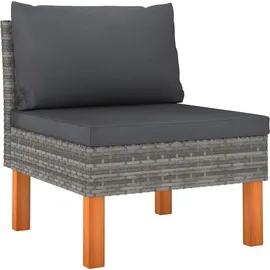 vidaXL Garten-Lounge-Set 9-tlg. Grau
