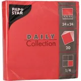 Papstar Servietten Daily Collection rot 2-lagig 12,0 x 12,0 cm 20 St.