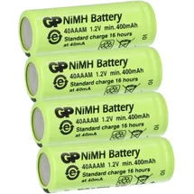 GP 4x GP Akku 2/3 AAA 1,2V / 400mAh GP40AAAM Micro NiMH Akku Höhe 29,7mm