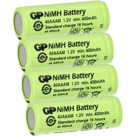 GP 4x GP Akku 2/3 AAA 1,2V / 400mAh GP40AAAM Micro NiMH Akku Höhe 29,7mm