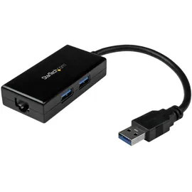Startech StarTech.com USB 3.0 Gigabit Netzwerk Adapter mit 2 Port USB Hub - Native Treiber-Unterstützung (Windows, Mac und Chrome OS)