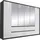 Rauch Drehtürenschrank Mainz mit Spiegel 275 x 212 x 58 cm Grau