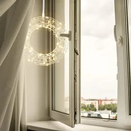 Relaxdays LED Lichtkranz für das Fenster 25 cm,