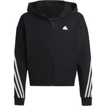 adidas Future Icons 3-Streifen Kapuzenjacke Black / White 128    