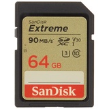 SanDisk SDXC Extreme 64GB Class 10 90MB/s UHS-I U3 V30