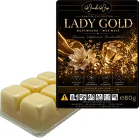 WonderWax Duftwachs Wax Melts Lady Gold – Parfume Collection, 6 Duftwachs Würfel aus Sojawachs für Duftlampe & Aromalampe, vegane Wax Melts, Ra...
