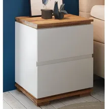 MCA Furniture MCA Nachttisch Tunis Lack Weiß
