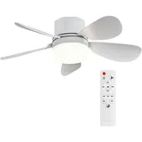AIHONKON Socket Breeze Socket Ventilator Licht mit Fernbedienung, tragbare kleine Deckenventilatoren mit Lichtern für Schlafzimmer, Küche, Wohnzimmer, mit Dimmfunktion, 1000 Lumen, Schrauben in E27
