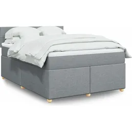 vidaXL Boxspringbett 140 x 200 cm Hellgrau