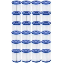 BESTWAY Filterkartusche Gr. I 8,0 x 9,0 cm, 24er-Sparset