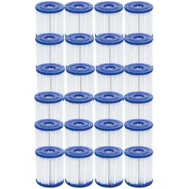 BESTWAY Filterkartusche Gr. I 8,0 x 9,0 cm, 24er-Sparset