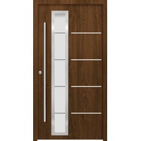 SplenDoor Haustür "SPLIT Prime" Türen Gr. 210 cm, 100 cm, Türanschlag DIN links, braun (nussbaum) Haustüren
