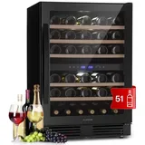 Klarstein Weinkühlschrank Vinovilla 50 duo, für 51 Standardflaschen á 0,75l,Wein Flaschenkühlschrank Weintemperierschrank Weinschrank Kühlschrank schwarz