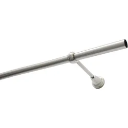 Gardinenstange GARDINIA "Set Metall" Gr. 1, silber (edelstahlfarben), L:160cm Ø:19mm, Metall, Gardinenstangen, 1-Lauf