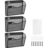 Vevor Wand Zeitungshalter Wandaktenhalter 3 Stk. Einzelfach Aufbewahrungsordner aus Metall für Zeitschriften Papier Dokumente, Wand Magazinhalter Organizer Prospekthalter Aktenablage für Büro Schule