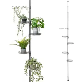 bremermann Teleskop-Blumenregal 49 x 290 x 19 cm Grau