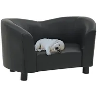 VidaXL Hundesofa Schwarz 67x41x39 cm Kunstleder