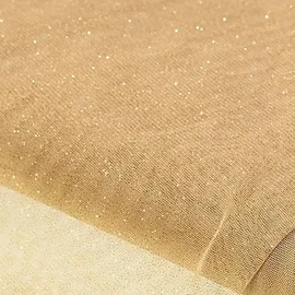 buttinette Feintüll Glitzer gold 1 m x 1,5 m