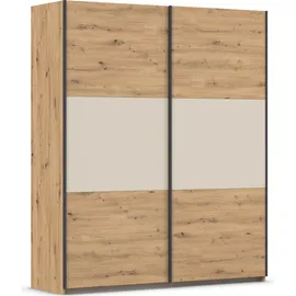 Rauch Schwebetürenschrank Neo 175 x 210 x 59 cm Eiche Artisan-Beige