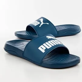 Puma Popcat 20 Slide Sandal, Inky Blue White, 39