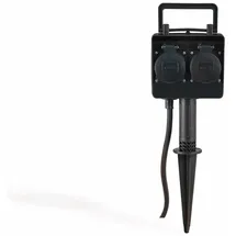 Heitronic Gartensteckdose 1,5 m Grau 2 St.