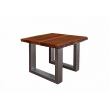 Massivmoebel24 Couchtisch Akazie Braun Walnuss 60 x 60 x 45 cm