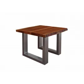Massivmoebel24 Couchtisch Akazie Braun Walnuss 60 x 60 x 45 cm