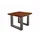 Massivmoebel24 Couchtisch Akazie Braun Walnuss 60 x 60 x 45 cm