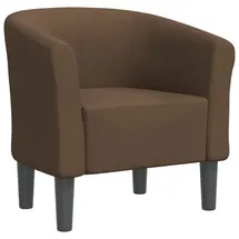 vidaXL Clubsessel gepolstert 59,4 x 53,6 x 72,6 cm Braun