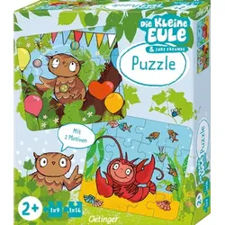 Puzzle - Die kleine Eule und ihre Freunde - 2 Puzzle (9 und 16 Teile)