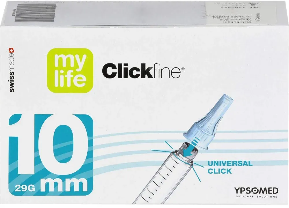 MYLIFE Clickfine Pen-Nadeln 10 mm 29 G 100 St