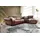 KAWOLA Ecksofa Riso Leder Recamiere rechts braun